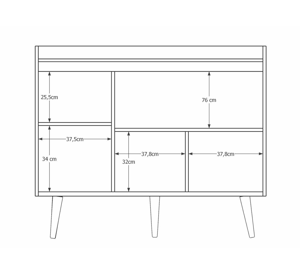 Buffet Aparador Retrô com Espelho Clássico 3 Portas Branco Gloss - MoveisAqui
