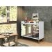 Buffet Aparador Retrô com Espelho Delux 2 Portas Branco Gloss - MoveisAqui