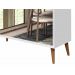 Buffet Aparador Retrô com Espelho Delux 2 Portas Branco Gloss - MoveisAqui