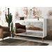 Buffet Aparador Retrô com Espelho Delux 3 Portas Branco Gloss - MoveisAqui