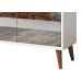 Buffet Aparador Retrô com Espelho Delux 3 Portas Branco Gloss - MoveisAqui
