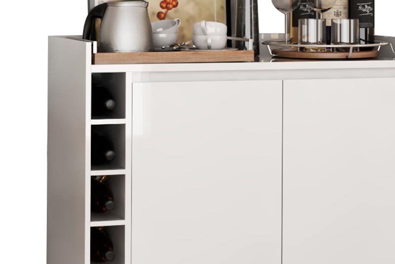 Buffet com Adega Estilo 2 Portas Branco - MoveisAqui