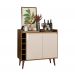 Buffet com Adega Estilo 2 Portas Freijó com Off White - MoveisAqui