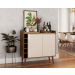 Buffet com Adega Estilo 2 Portas Freijó com Off White - MoveisAqui