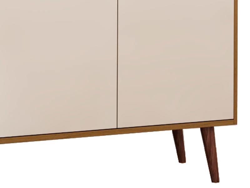 Buffet com Adega Estilo 2 Portas Freijó com Off White - MoveisAqui