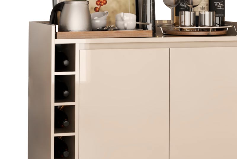 Buffet com Adega Estilo 2 Portas Off White - MoveisAqui