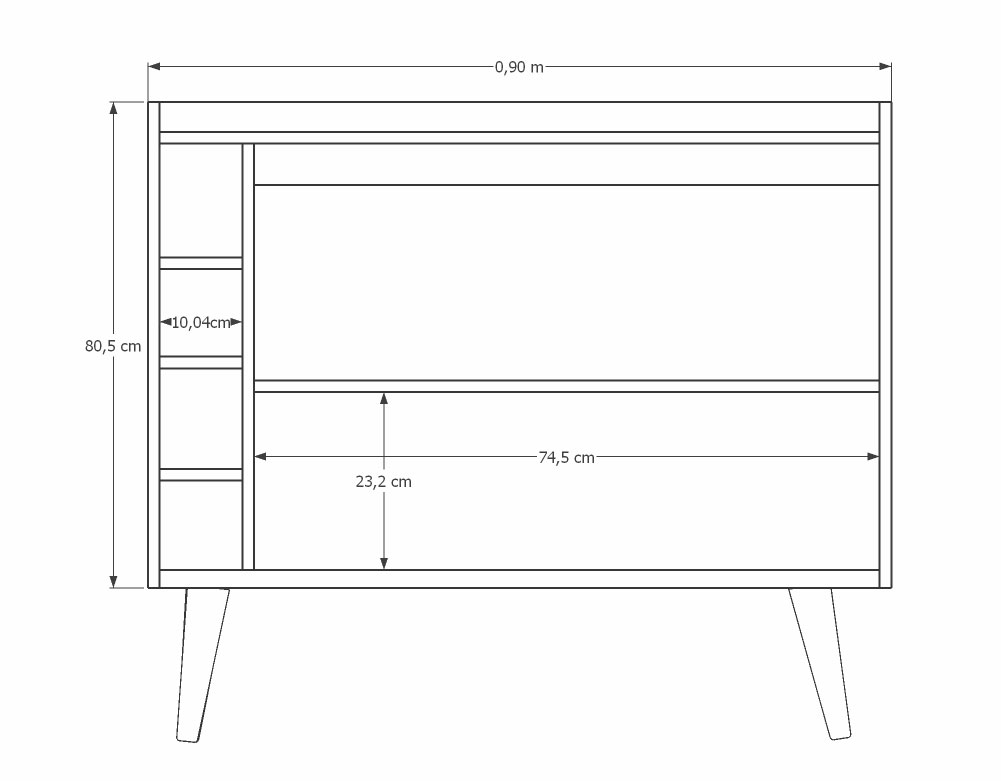 Buffet com Adega Estilo 2 Portas Off White - MoveisAqui