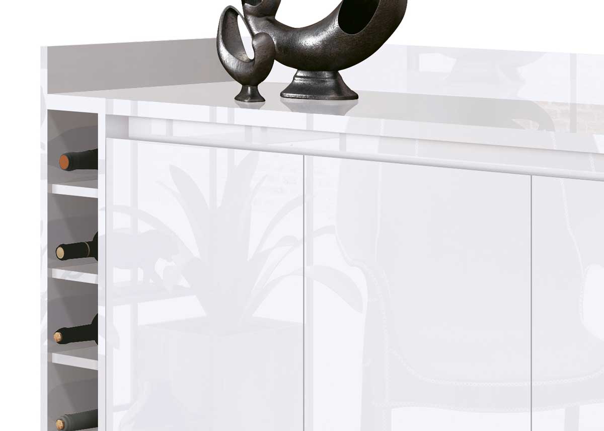 Buffet com Adega Estilo Branco - MoveisAqui