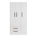 Guarda-Roupa 3 Portas 2 Gavetas Floc Branco - MoveisAqui