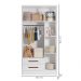 Guarda-Roupa 3 Portas 2 Gavetas Floc Branco - MoveisAqui