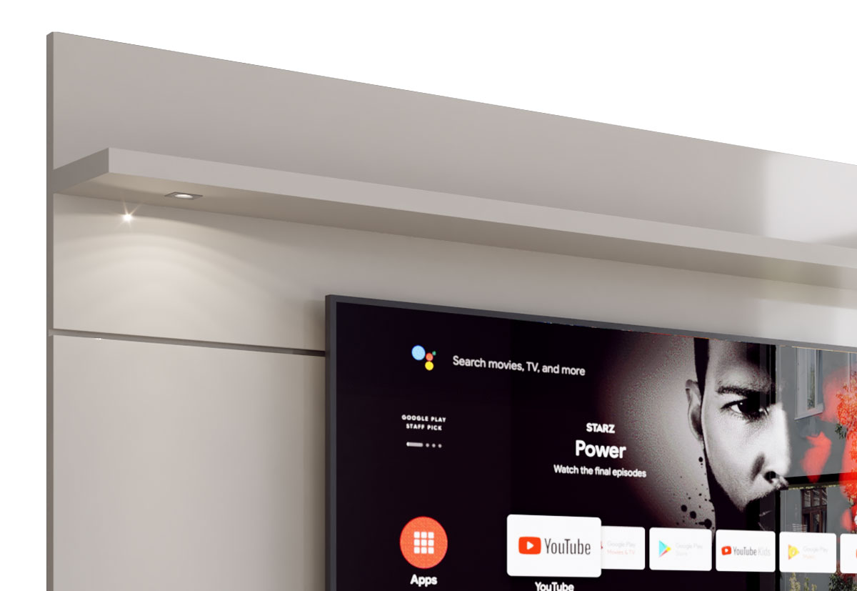 Painel para TV Arizona 1.8 Off White - MóveisAqui