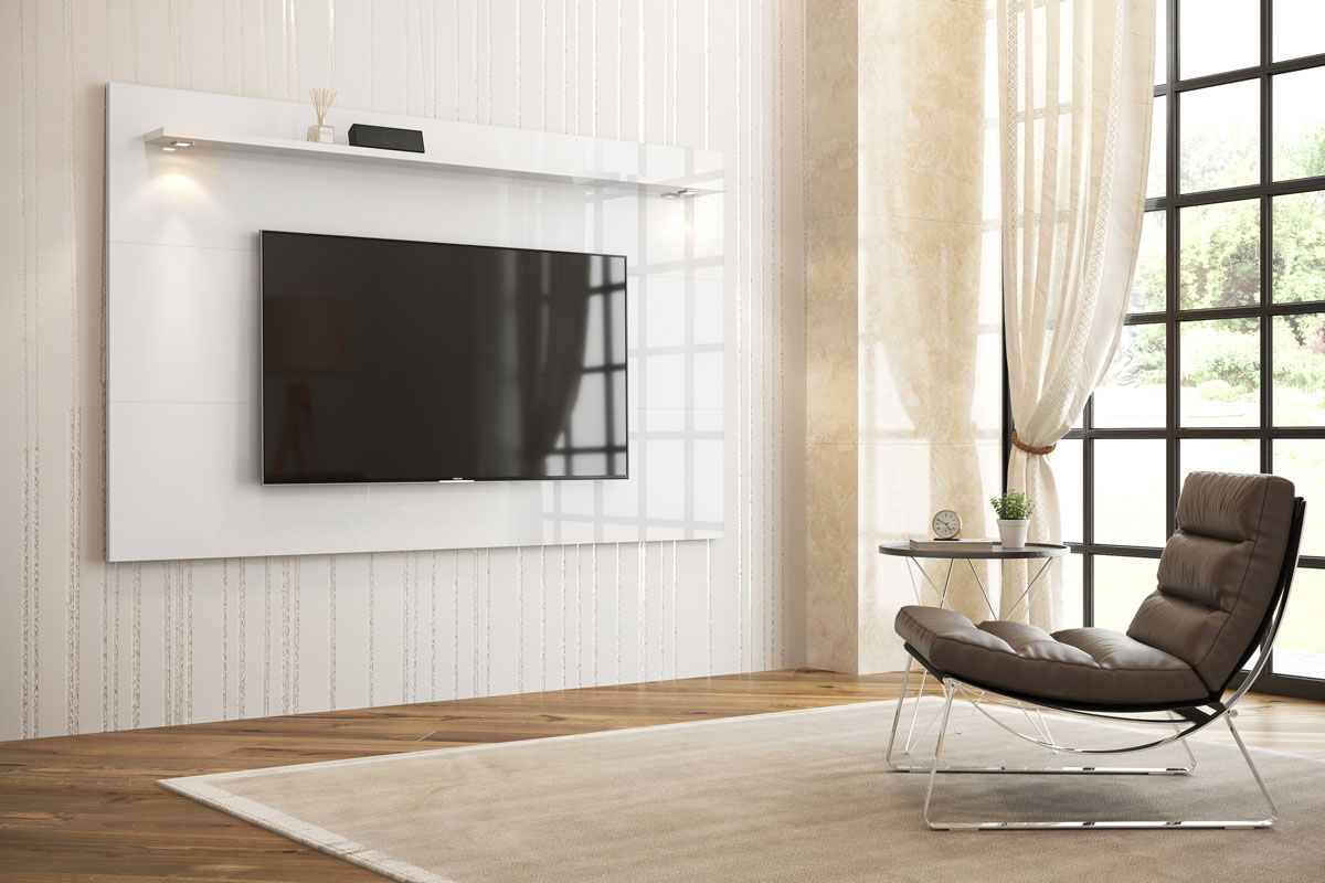 Painel para TV Aspen 2.2 Branco - MoveisAqui