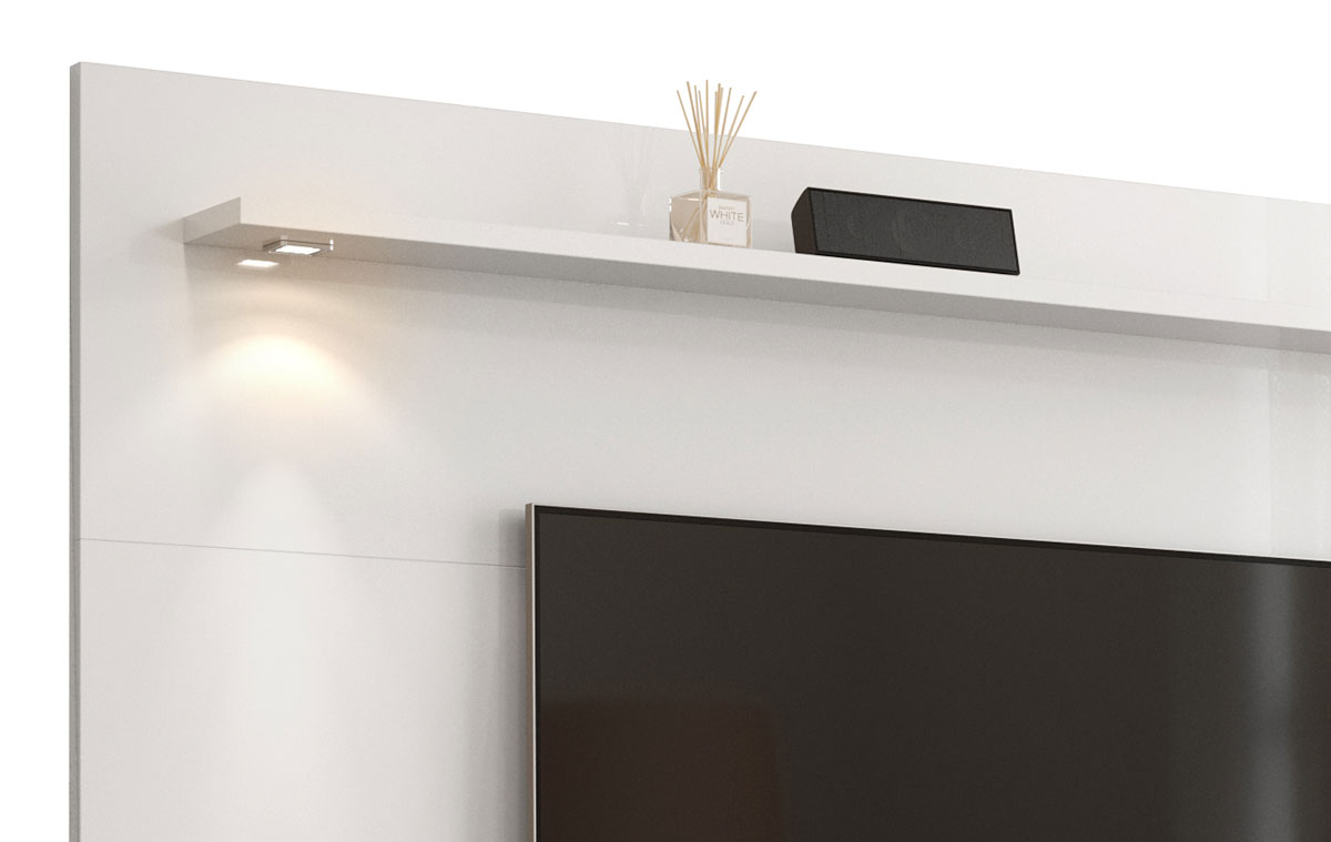 Painel para TV Aspen 2.2 Branco - MoveisAqui