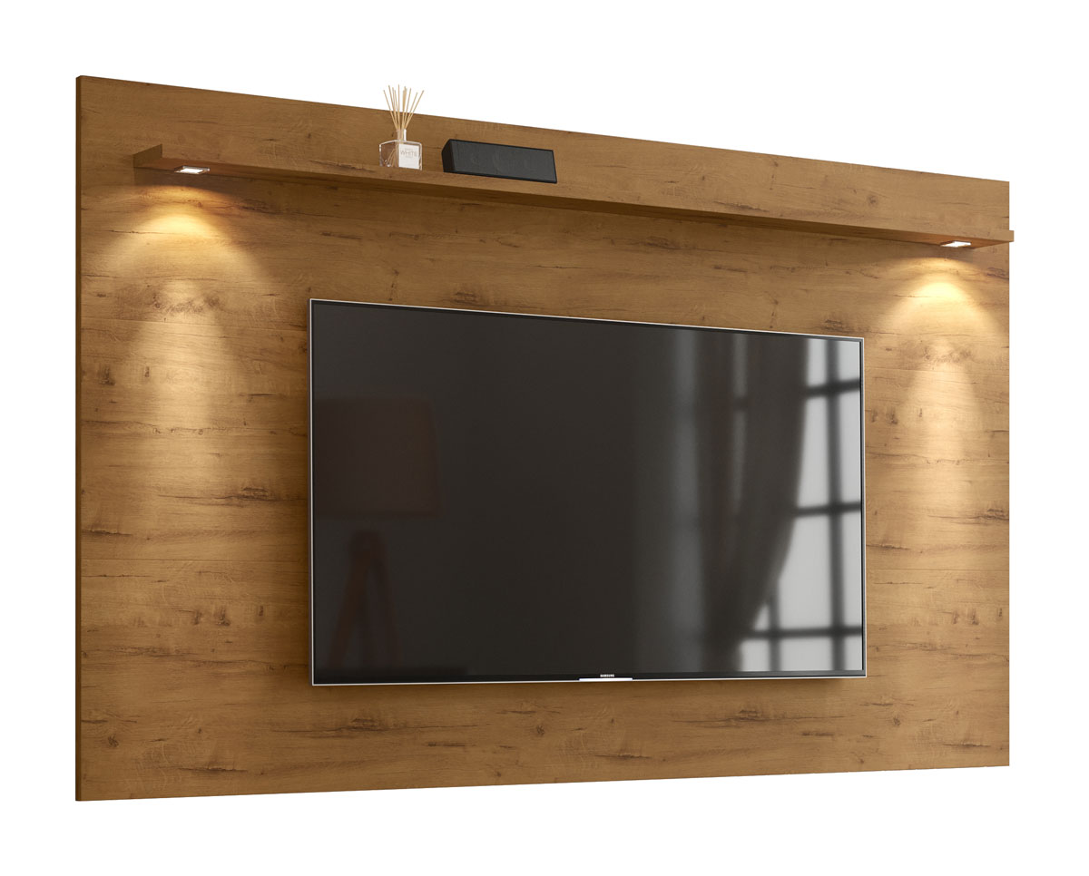 Painel para TV Aspen 2.2 Madeiro Canela - MoveisAqui