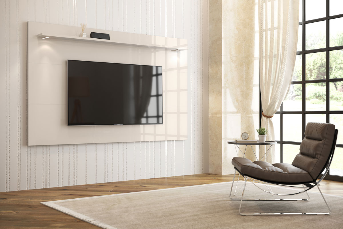 Painel para TV Aspen 2.2 Off White - MoveisAqui