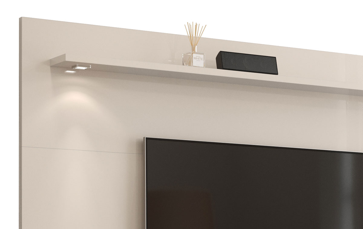 Painel para TV Aspen 2.2 Off White - MoveisAqui