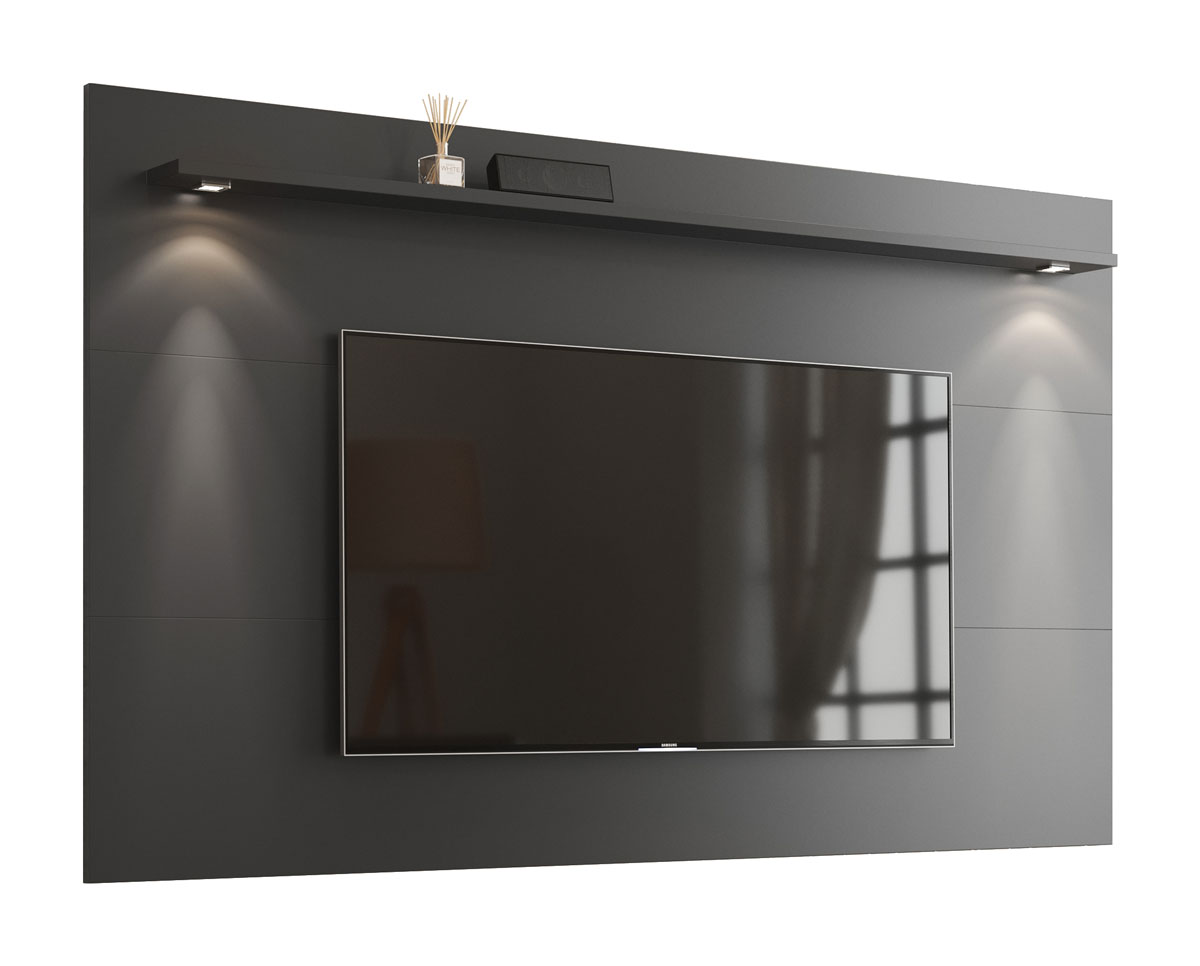 Painel para TV Aspen 2.2 Preto - MoveisAqui