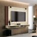 Painel para TV Dijon Off White com Naturale - Moveisaqui