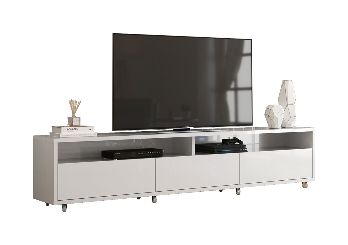 Rack Bancada para TV Aspen 1.8 Branco - MoveisAqui