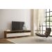 Rack Bancada para TV Aspen 1.8 Madeiro Canela com Off White - MoveisAqui