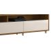 Rack Bancada para TV Aspen 1.8 Madeiro Canela com Off White - MoveisAqui