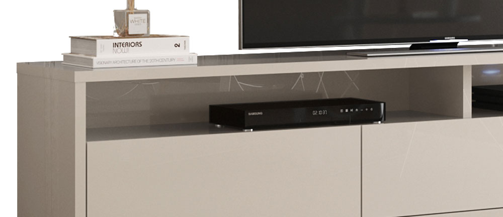 Rack Bancada para TV Aspen 2.2 Off White - MoveisAqui