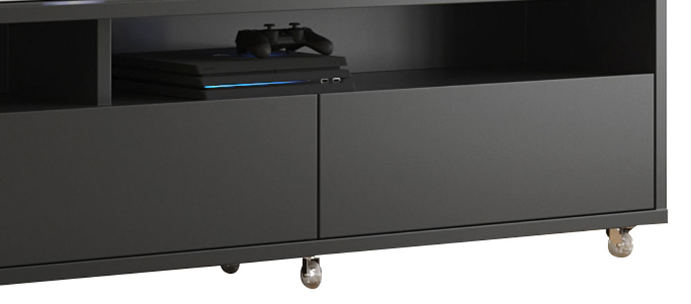 Rack Bancada para TV Aspen 2.2 Preto - MoveisAqui