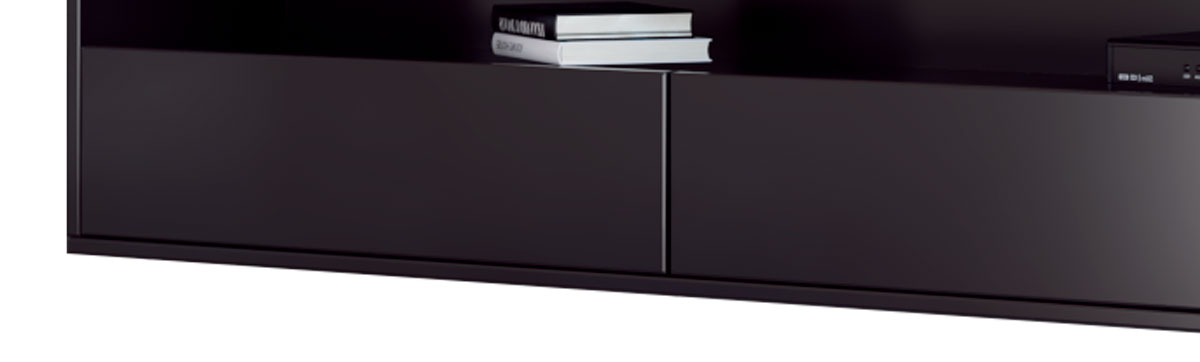 Rack Suspenso para TV Life 1.36 Preto Acetinado - MóveisAqui