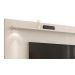 Rack com Painel Aspen 1.8 Off White com Madeiro Canela - MoveisAqui