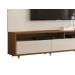Rack com Painel Aspen 1.8 Off White com Madeiro Canela - MoveisAqui