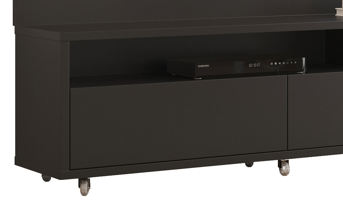 Rack com Painel Aspen 2.2 Preto - MoveisAqui