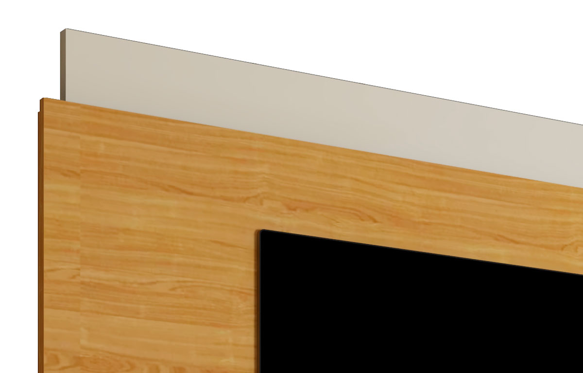 Rack com Painel Delux 1.8 Off White com Nature - MoveisAqui