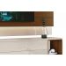 Rack com Painel Delux 1.8 com LED Off White com Natural - MoveisAqui