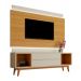 Rack com Painel Delux 1.8 com LED Off White com Nature - MoveisAqui