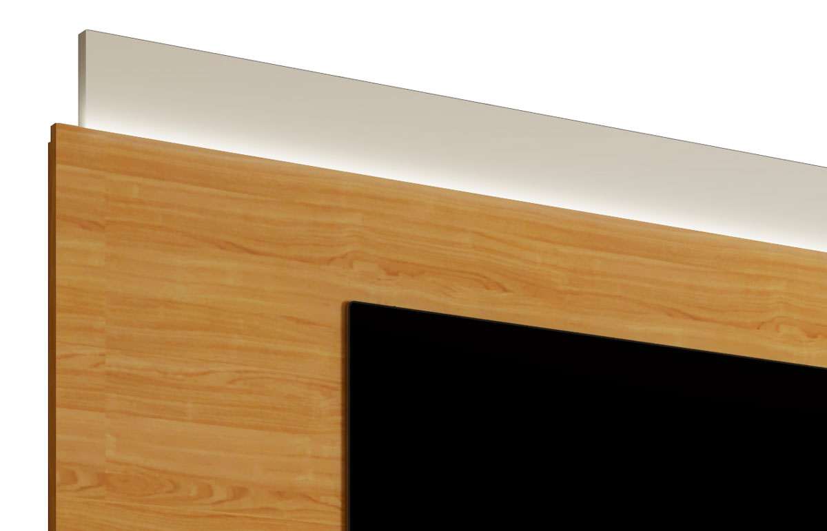 Rack com Painel Delux 1.8 com LED Off White com Nature - MoveisAqui