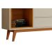 Rack com Painel Delux 1.8 com LED Off White com Nature - MoveisAqui