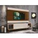 Rack com Painel Delux 2.2 Off White com Natural - MoveisAqui