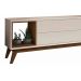 Rack com Painel Delux 2.2 Off White com Natural - MoveisAqui