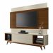 Rack com Painel Horizon 1.8 Off White com Natural - MoveisAqui