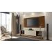 Rack com Painel Horizon 1.8 Off White com Natural - MoveisAqui