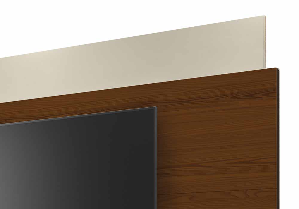 Rack com Painel Horizon 1.8 Off White com Natural - MoveisAqui