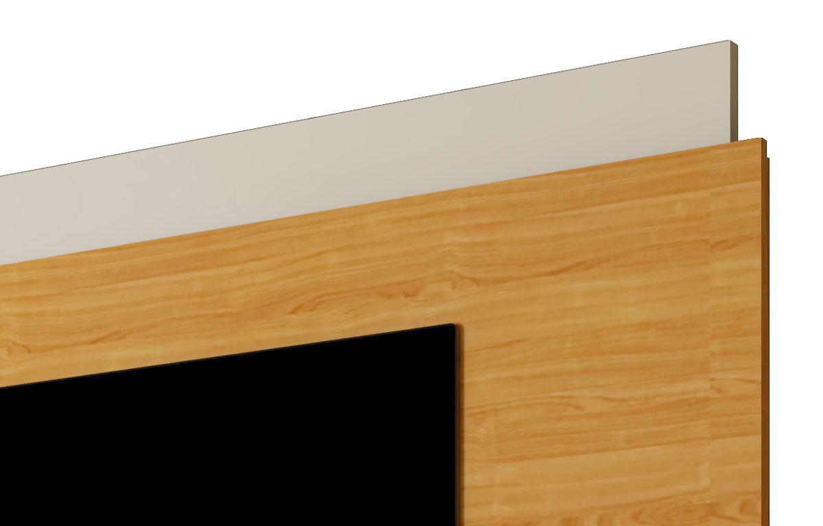 Rack com Painel Horizon 1.8 Off White com Nature - MoveisAqui