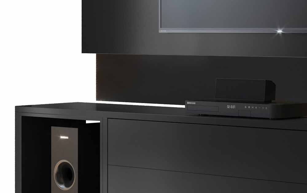 Rack com Painel Horizon 1.8 Preto - MoveisAqui