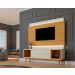 Rack com Painel Horizon 1.8 com LED Off White com Nature - MoveisAqui