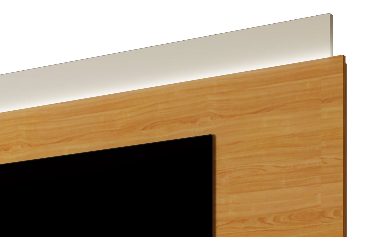 Rack com Painel Horizon 1.8 com LED Off White com Nature - MoveisAqui