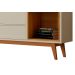 Rack com Painel Horizon 1.8 com LED Off White com Nature - MoveisAqui