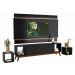 Rack com Painel Horizon 1.8 com LED Preto - MoveisAqui