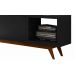 Rack com Painel Horizon 1.8 com LED Preto - MoveisAqui