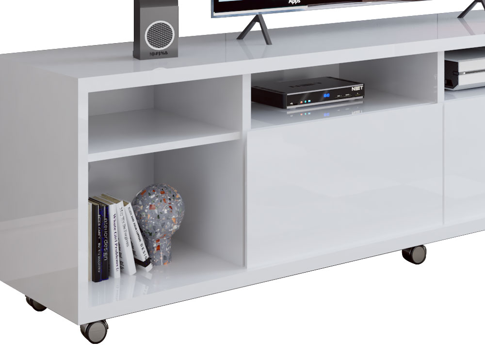 Rack para TV Arizona 1.8 1P Branco Brilho - MoveisAqui