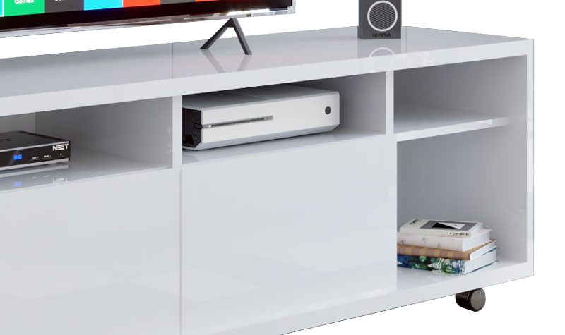 Rack para TV Arizona 1.8 1P Branco Brilho - MoveisAqui